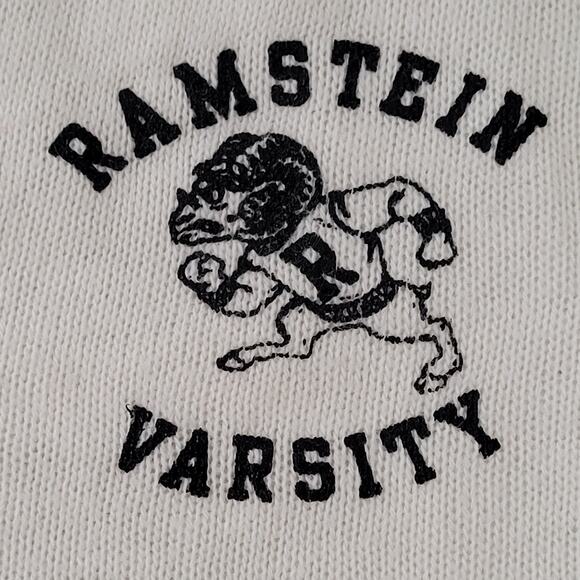 Vintage Ramstein-Varsity Sweater Womens Large 22x23 Ivory - Picture 8 of 12